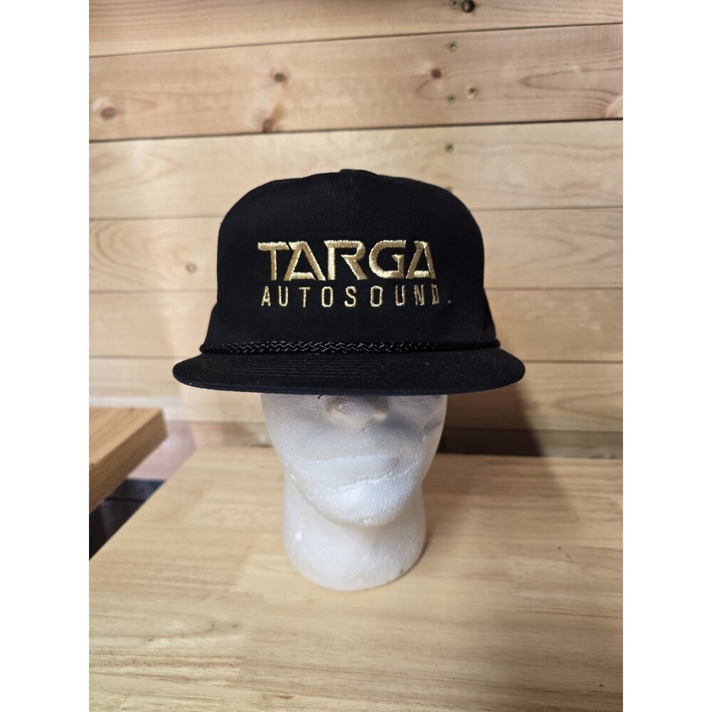 Targa Autosound Cap Snapback Hat  Black Gold KC Brand Embroidered